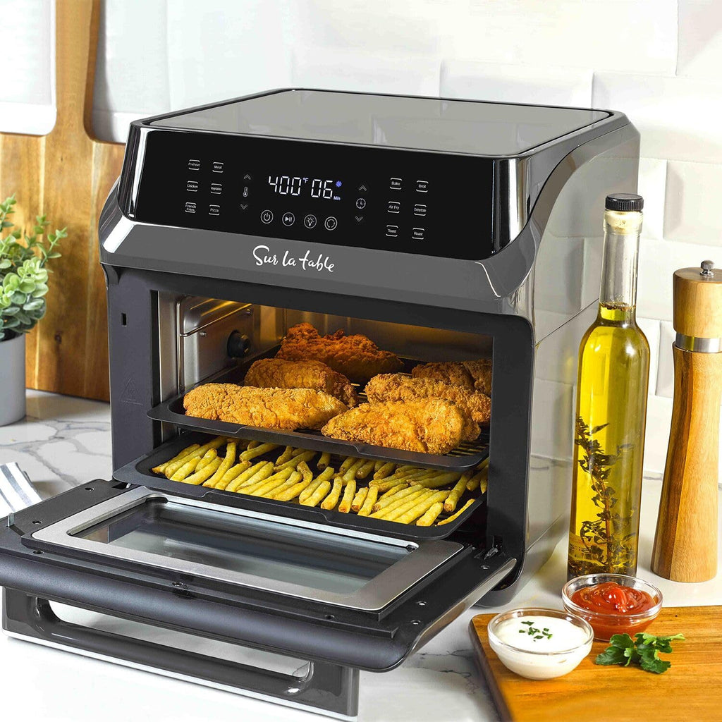 16 Qt Air Fryer Oven with 12 in 1 Functions, 7 accessories, Black Q16883