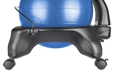 Blue Plastic Mobile Ball Chair with Back A87520