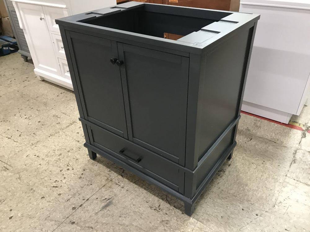 Dark Blue-Gray Bathroom Vanity Cabinet O471012
