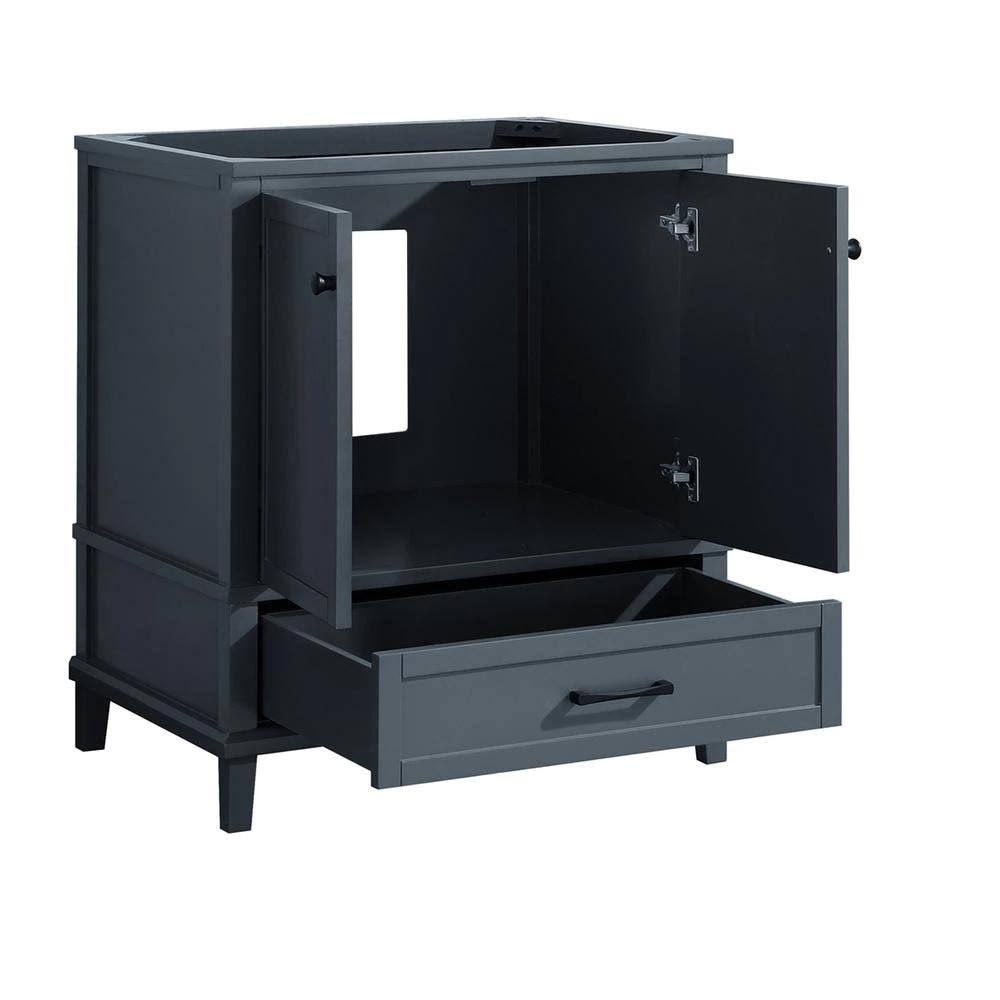 Dark Blue-Gray Bathroom Vanity Cabinet O471012