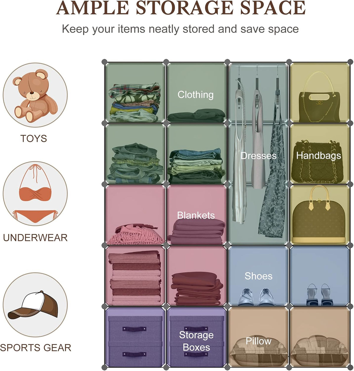 20 Cube Plastic Storage Organizer H6477