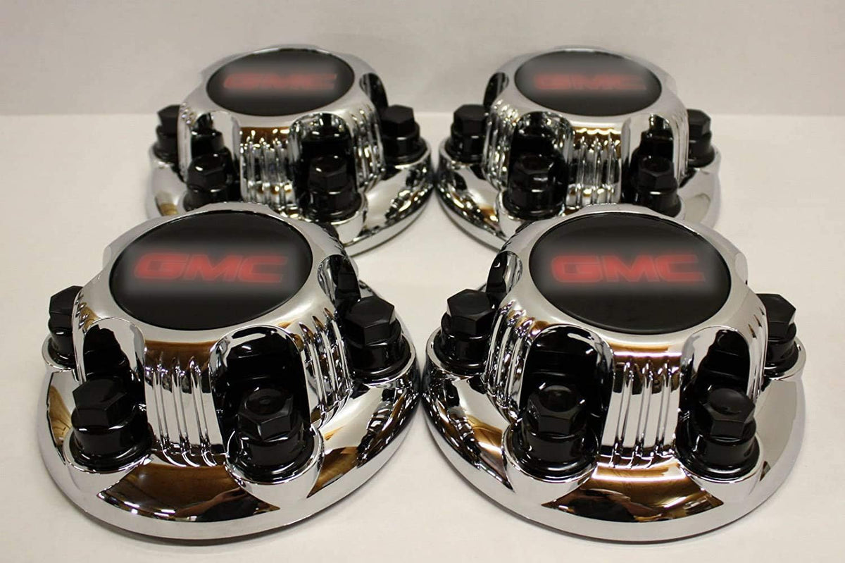 4X Set of 4 Chrome 6 Lug Center Caps Hubcaps for 16 17 Wheels X762