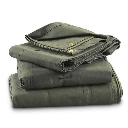 10' x 16' Heavy Duty Green Drab Canvas Tarp C54161