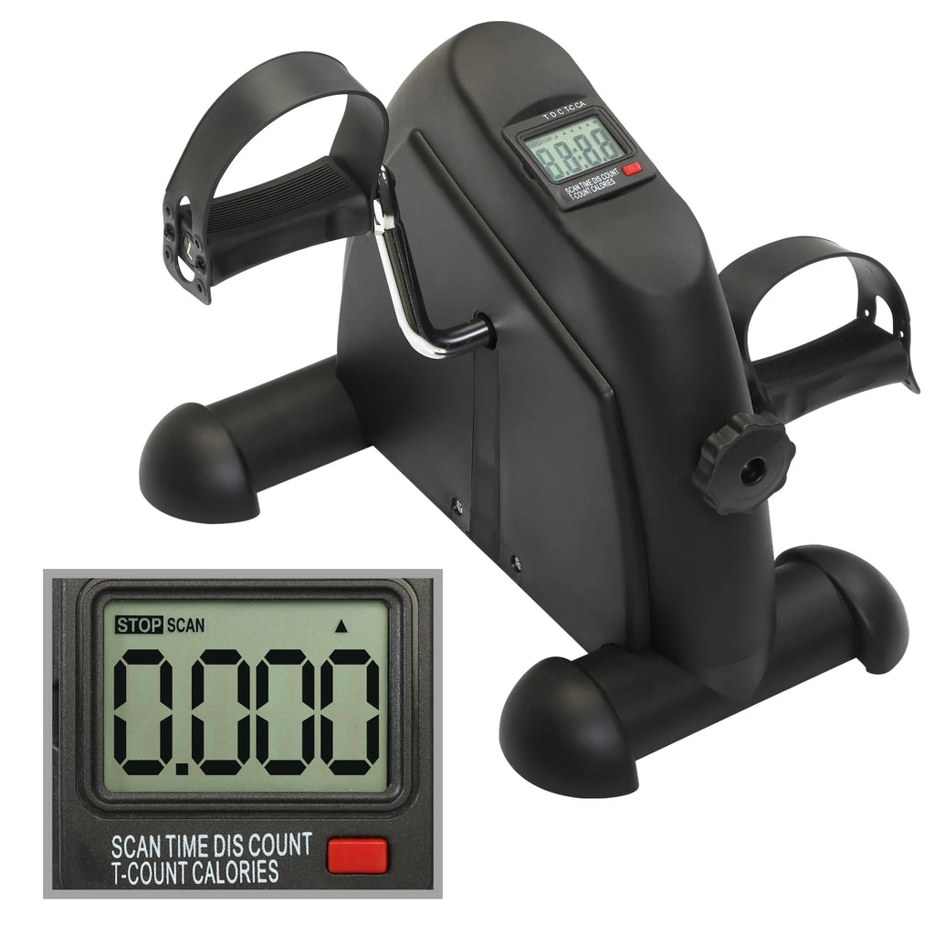 Mini Under Desk Pedal Exercise Bike with LCD Display, Black Z5306