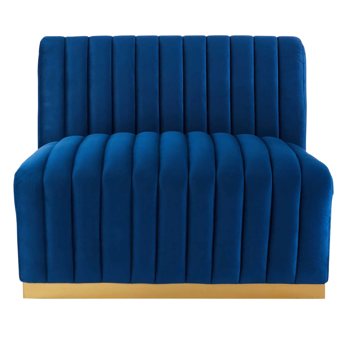 Gold Navy Velvet 5-Piece Sectional Z765703