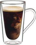 Double Wall Glass Hot Drink Mug Set 14oz J1034