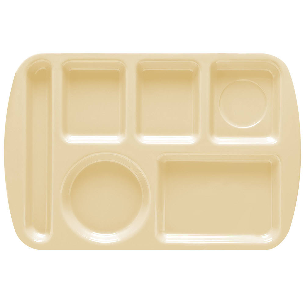 Tan School Cafeteria Compartment Tray I6860