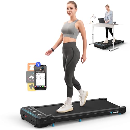 Small Treadmill with Max 3.8MPH 40 dB, 2 in 1 Quiet Portable Mini Treadmill E98775