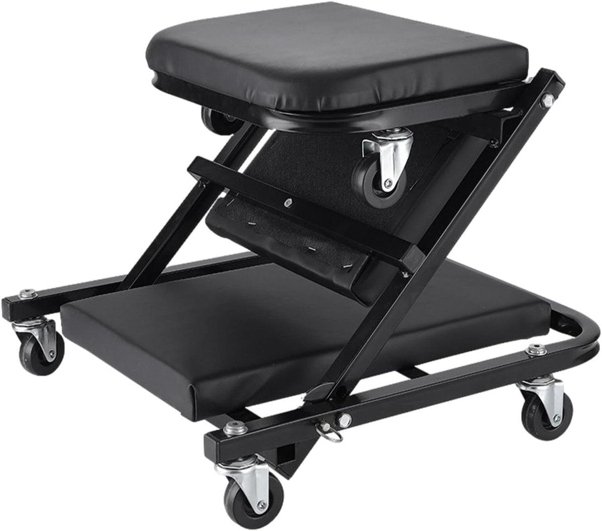 36 Inches Adjustable Rolling Garage Creeper with 6 Swivel Casters I49054