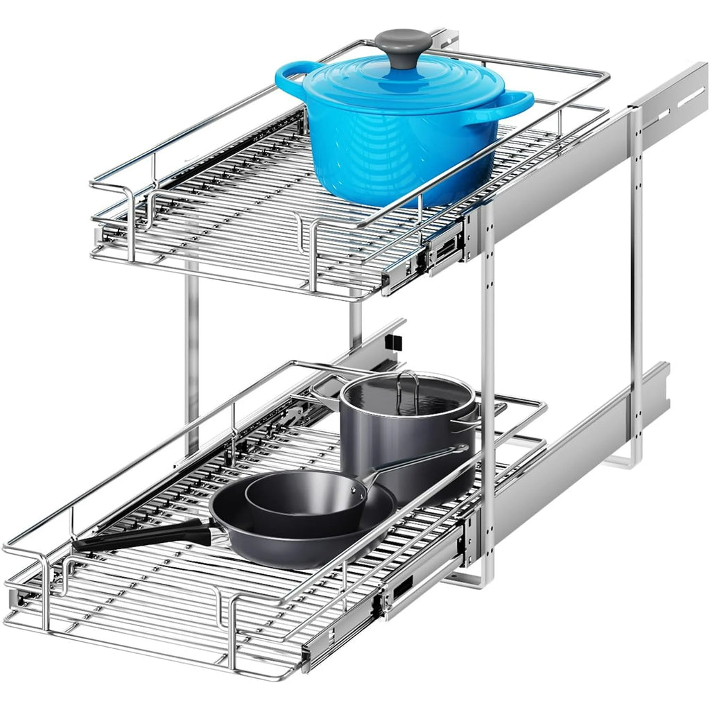 27W x 21½D Heavy Duty Pull Out Cabinet Shelves Q1432