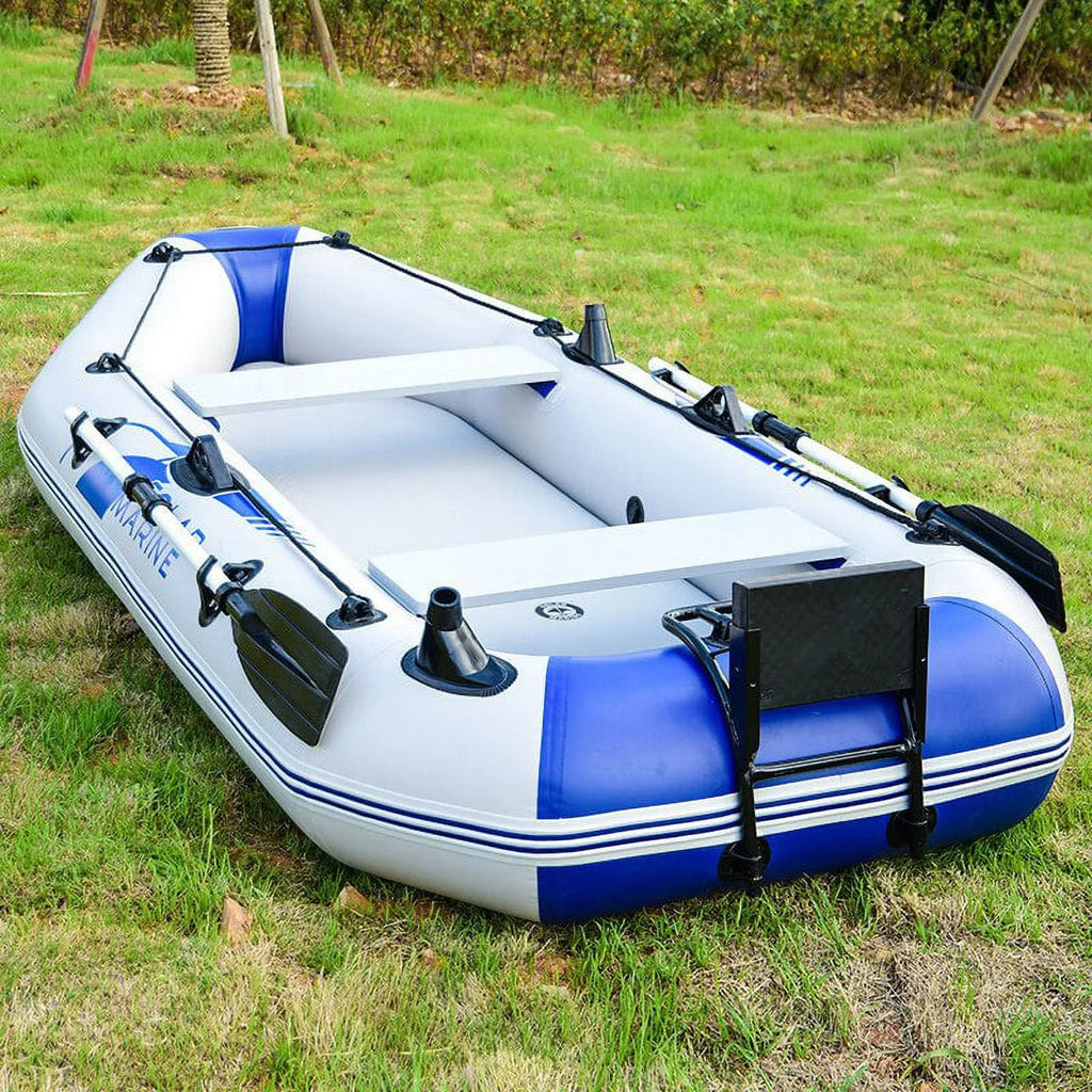 2.3m PVC Inflatable Rowing Boat with Oars and Pump A88199