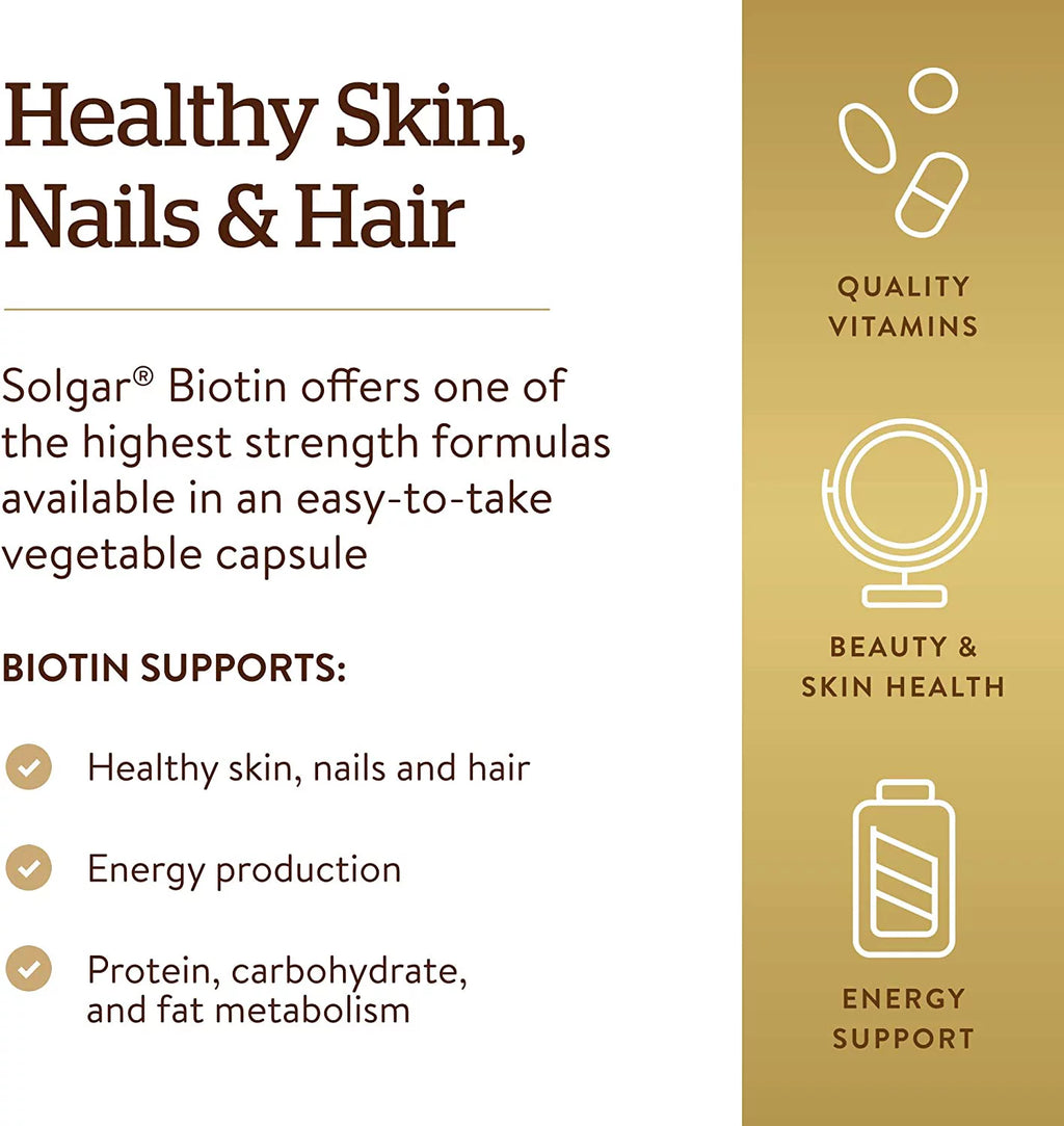 Biotin 10,000 mcg Vegetable Capsules 60 ct Pack of 3 K97048