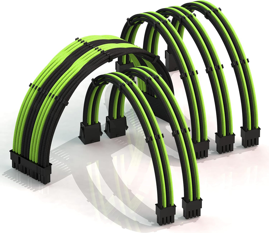 Blueblack 30cm Braided PSU Cable Extension Kit O392