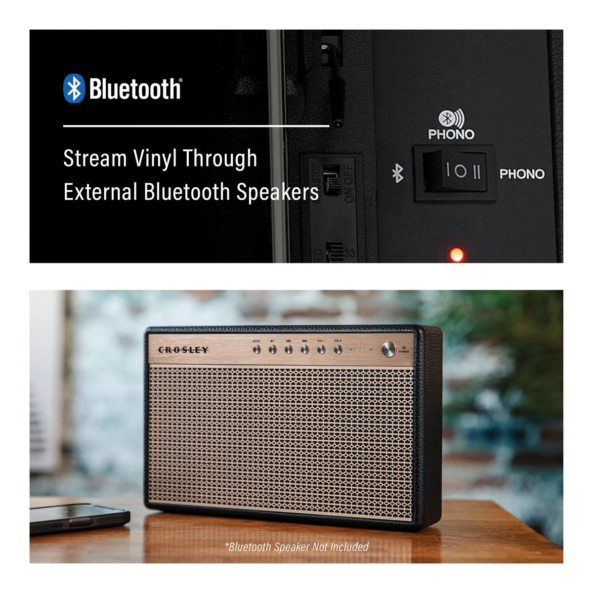 Vinyl Record Player with Bluetooth Speakers N48908