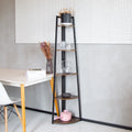 65 Inch Brown 5-Tier Corner Shelf J6085