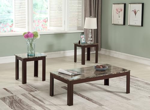 3-Piece Faux Marble Top Coffee Table Set P6261