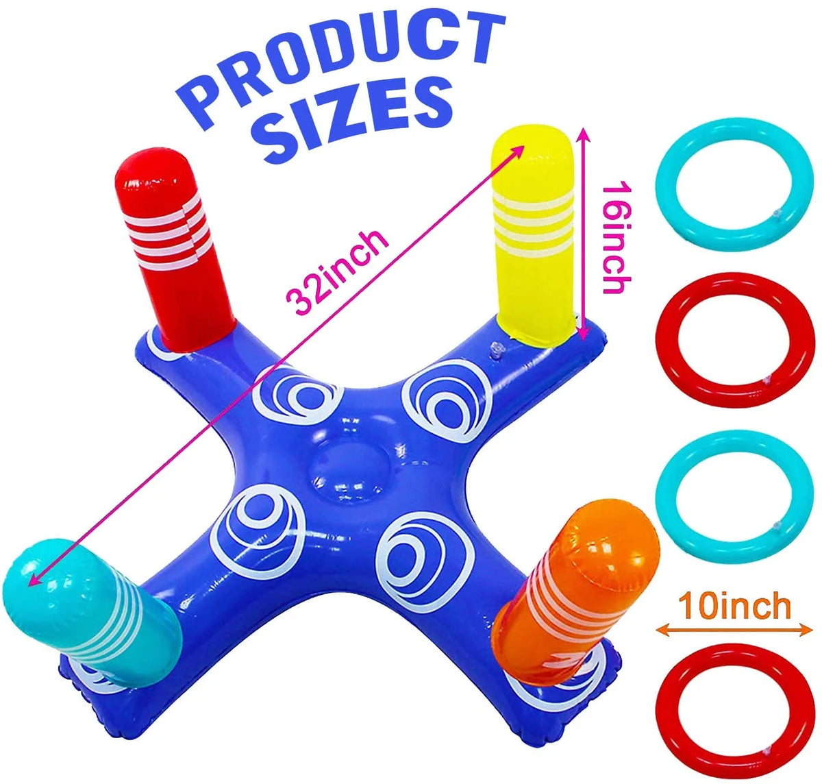 Pool Ring Toss Game with 4 Rings K727