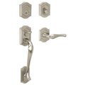 Satin Nickel Keyed Entry Double Cylinder Handleset S218