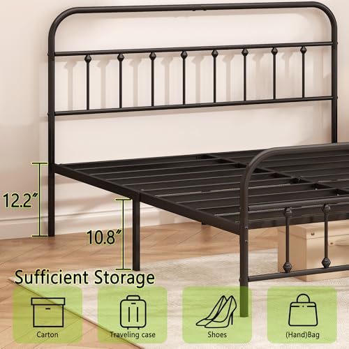 Full Heavy Duty Steel Slat Metal Bed Frame E36393