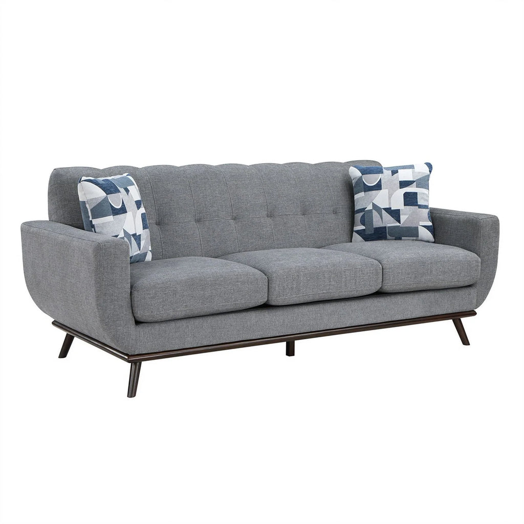 2-Piece Tufted Sofa Set in Gray X818423