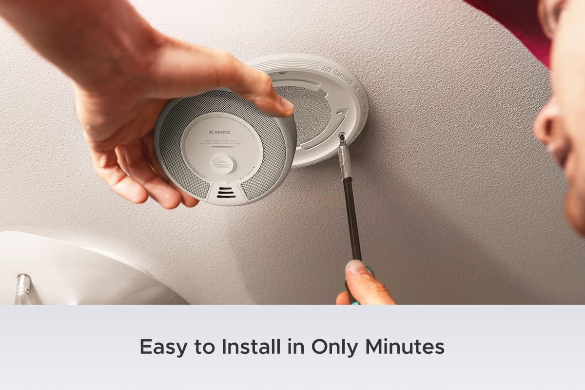 Wireless Interconnected Combination Smoke and Carbon Monoxide Detector, 10-Year Battery, Pack of 6 P83808