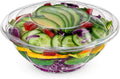 24 Oz Disposable Plastic Salad Bowls with Lids, 50-Pack O2214