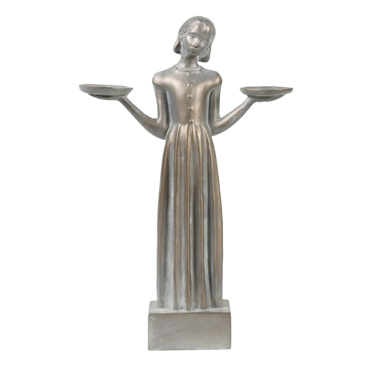 Small Outdoor Garden Bird Girl Statue 15" H9041