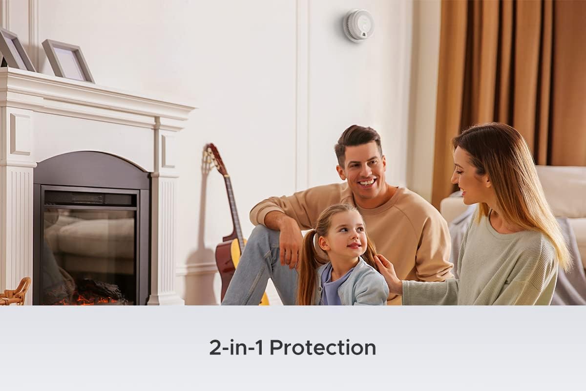 Wireless Interconnected Combination Smoke and Carbon Monoxide Detector, 10-Year Battery, Pack of 6 P83808