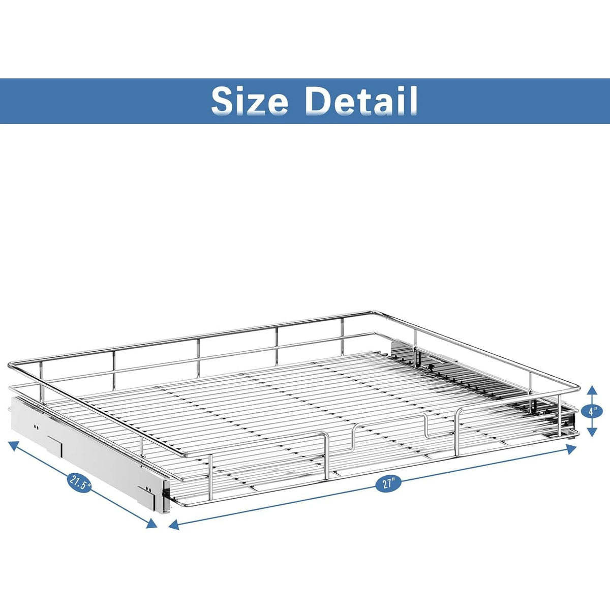 27W x 21½D Heavy Duty Pull Out Cabinet Shelves Q1432
