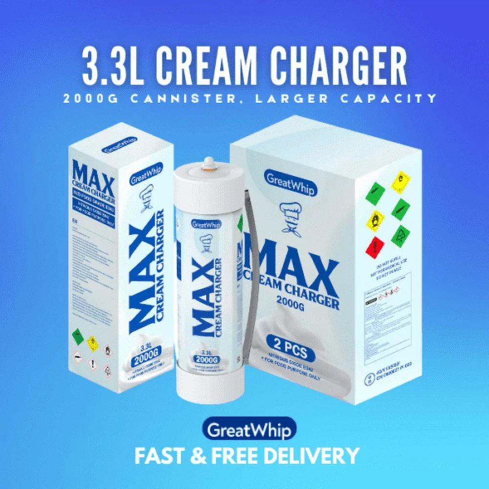 3.3L/2000g Tank Whipped Cream Chargers (2 Cylinders) Y575