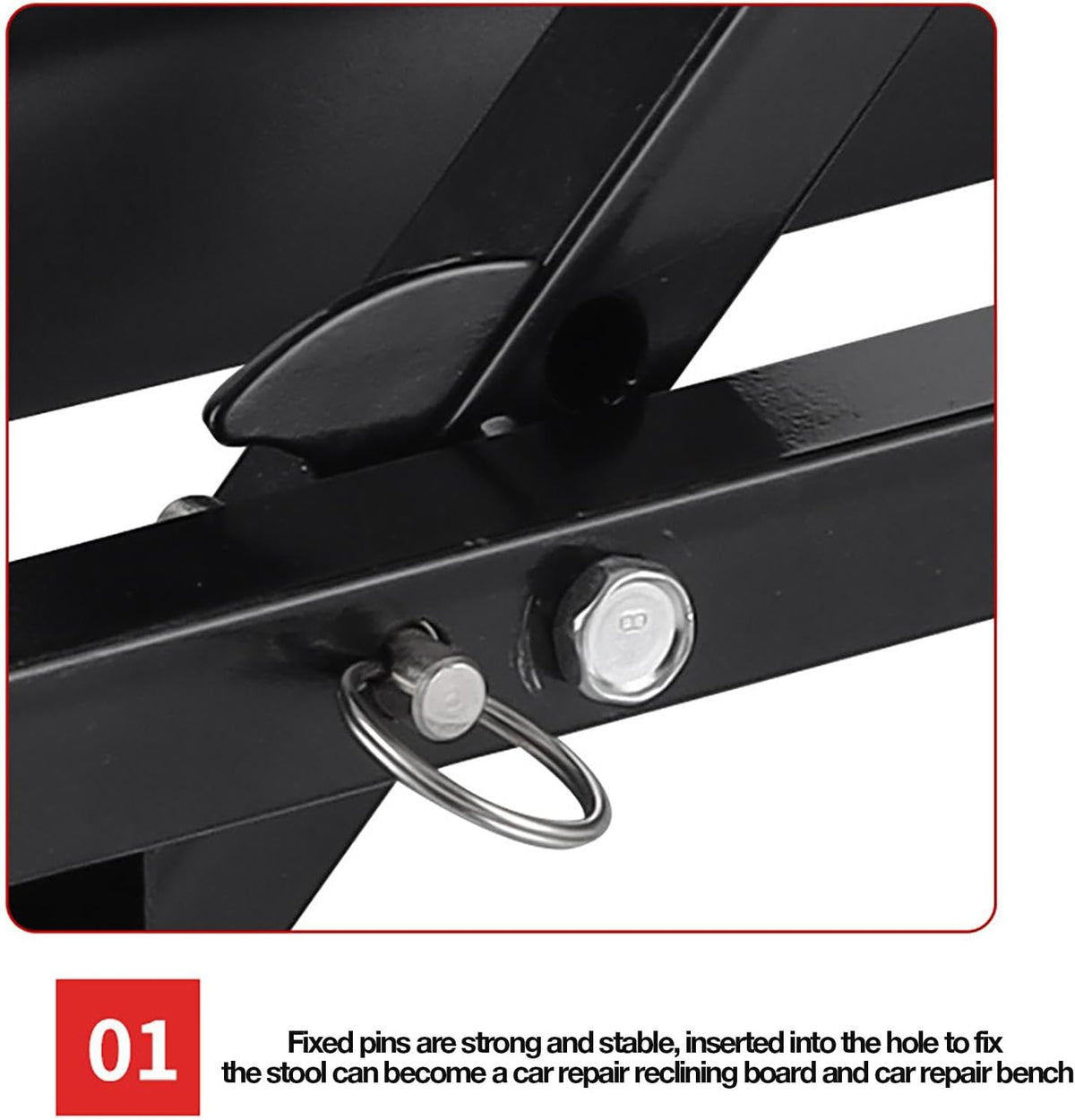 36 Inches Adjustable Rolling Garage Creeper with 6 Swivel Casters I49054