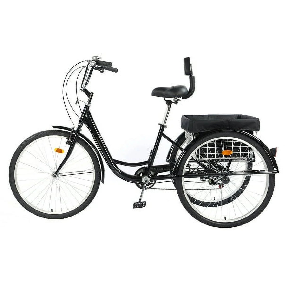 26 Inch 7-Speed 3-Wheel Bike (Black) Q522