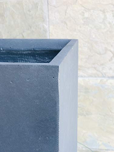 10 Inch Square Concrete Planter with Drainage Hole F768