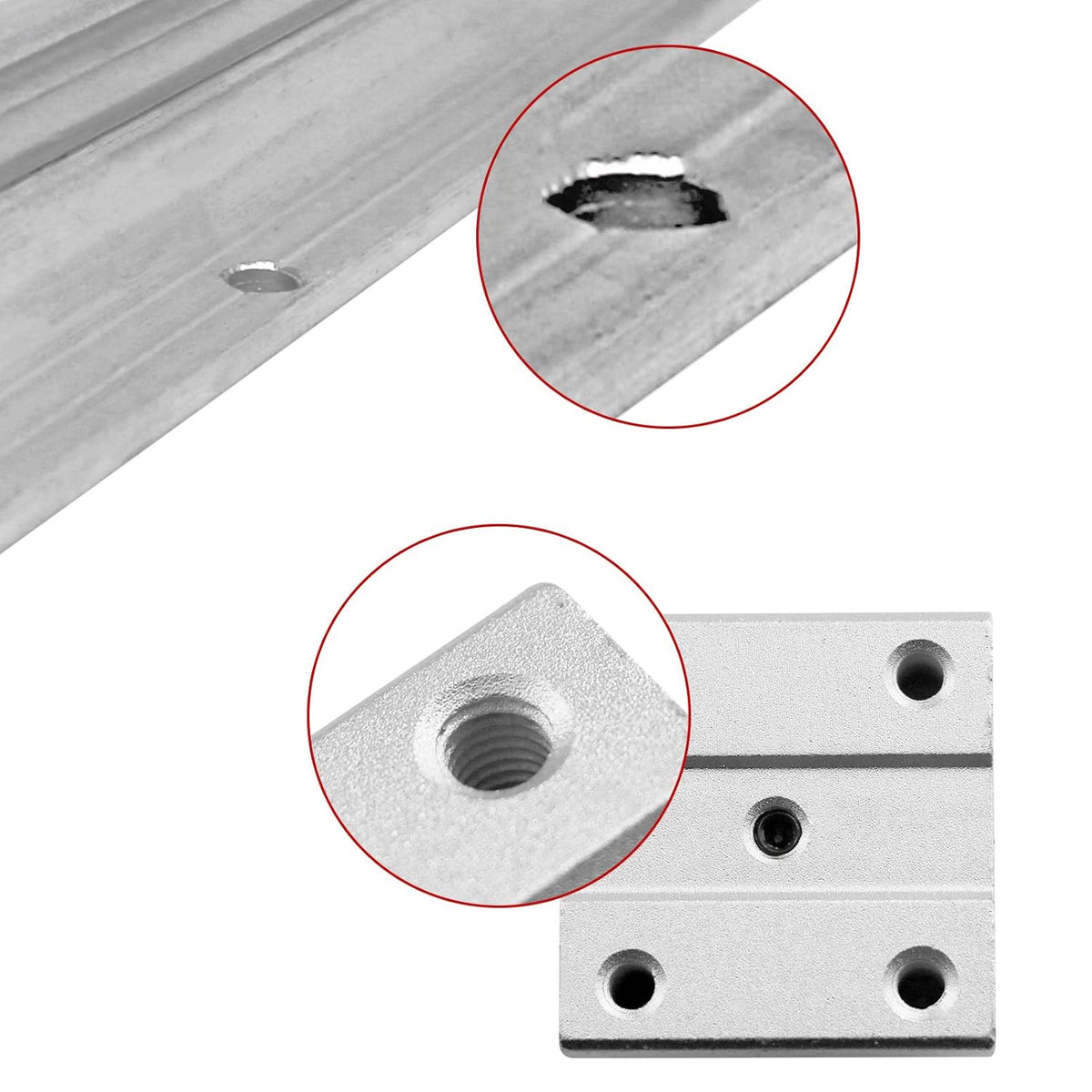 2X SBR16-2000mm Linear Slide Rail and 4X SBR16UU Carriage Bearing Block W724