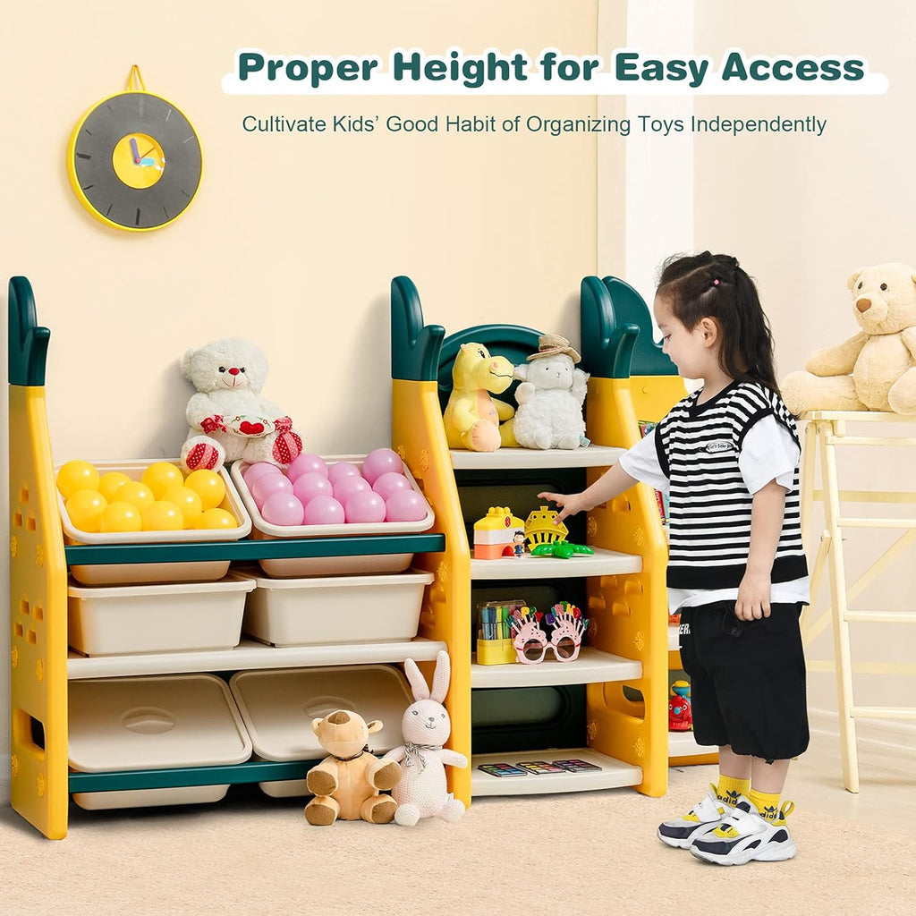 Kids Toy Storage Organizer with 6 Bins and 7 Shelves Q708