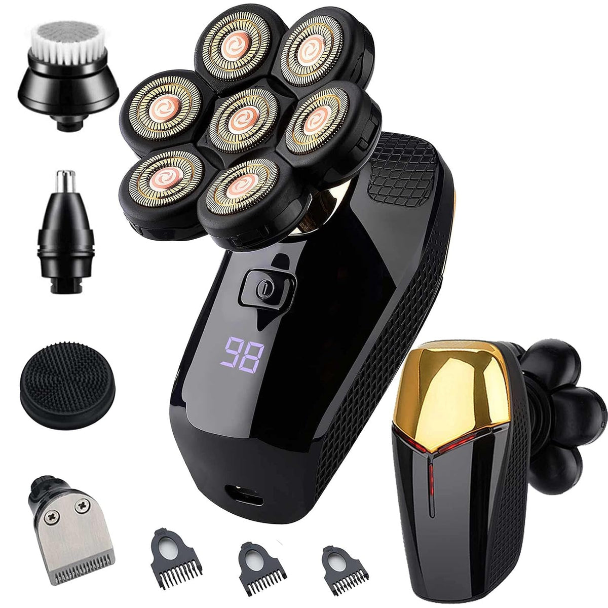 Electric Rotary 5 in 1 Shaver Beard Trimmer Grooming Kit D14385