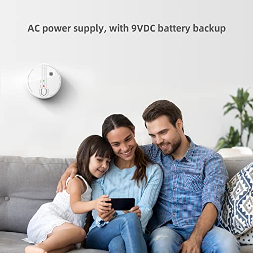 Hardwired Interconnected Photoelectric Smoke Detector with Replaceable 9V Battery T41173