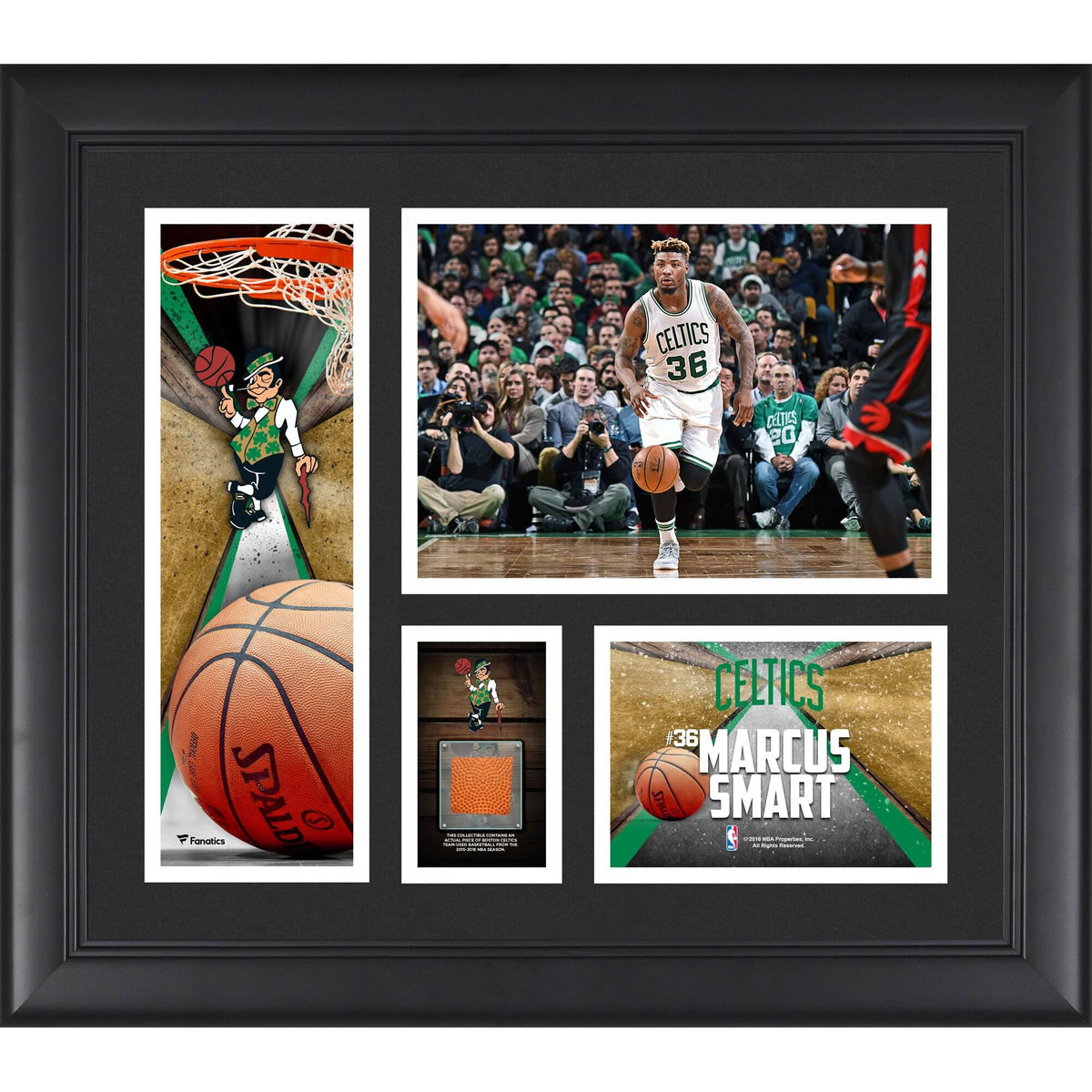 Framed Collage with Team-Used Basketball V43973