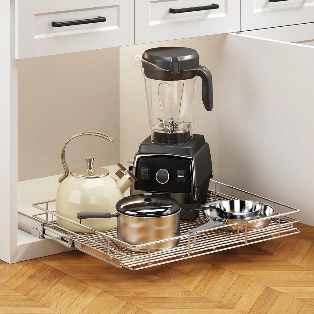 27W x 21½D Heavy Duty Pull Out Cabinet Shelves Q1432