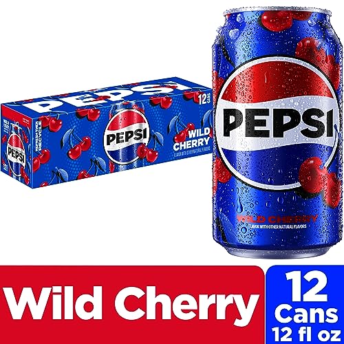 Wild Cherry Zero Sugar Cola Soda Pop, 12oz Cans (12 Pack) U383