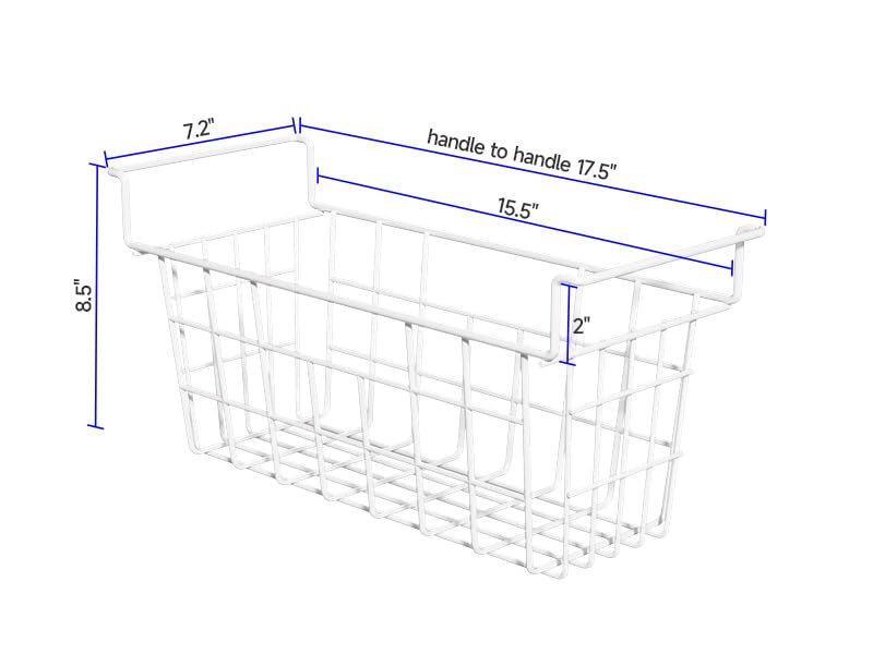 2 Pack 17.5 Inch Freezer Storage Bins with Handles C50534
