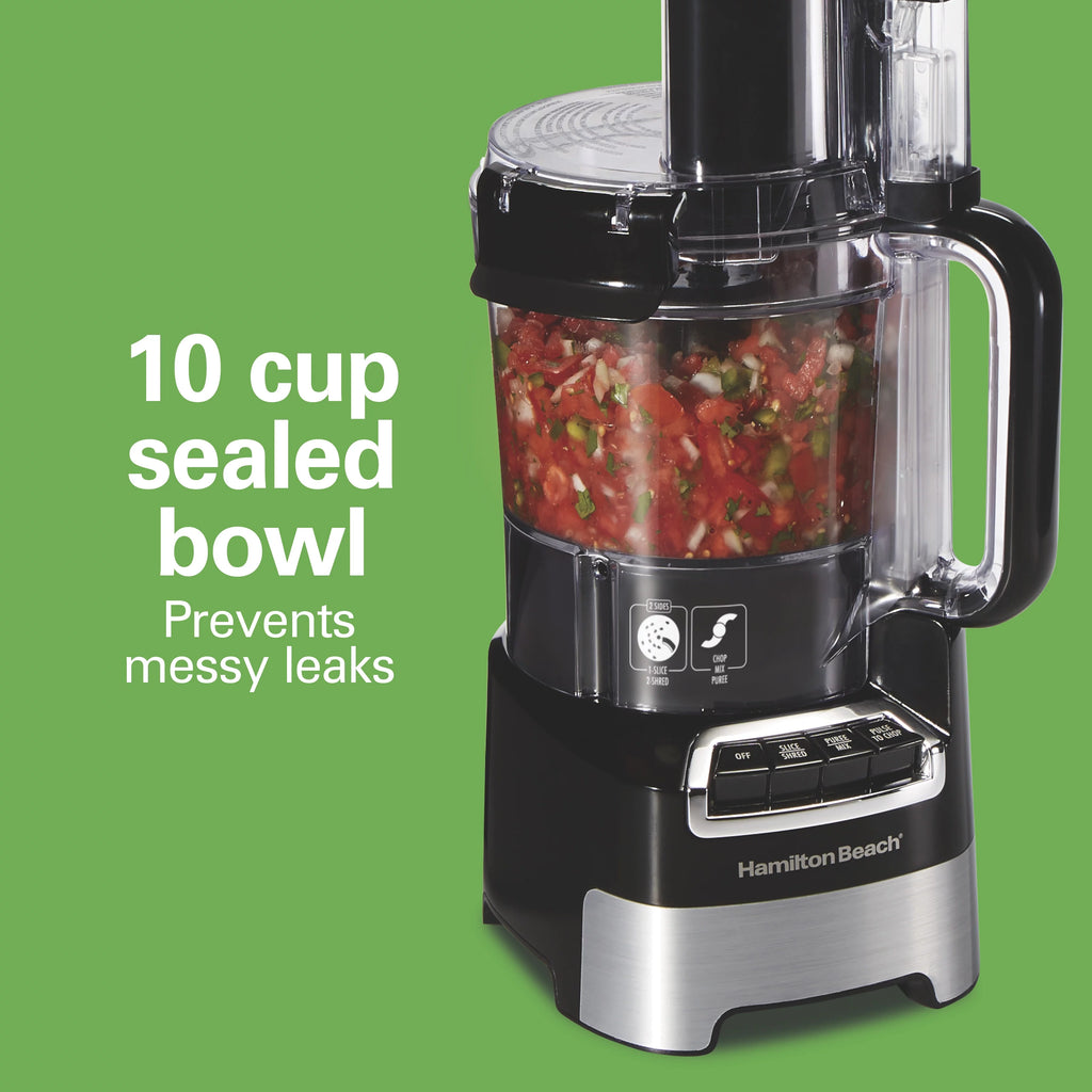 10 Cup Black and Stainless Food Processor V1008