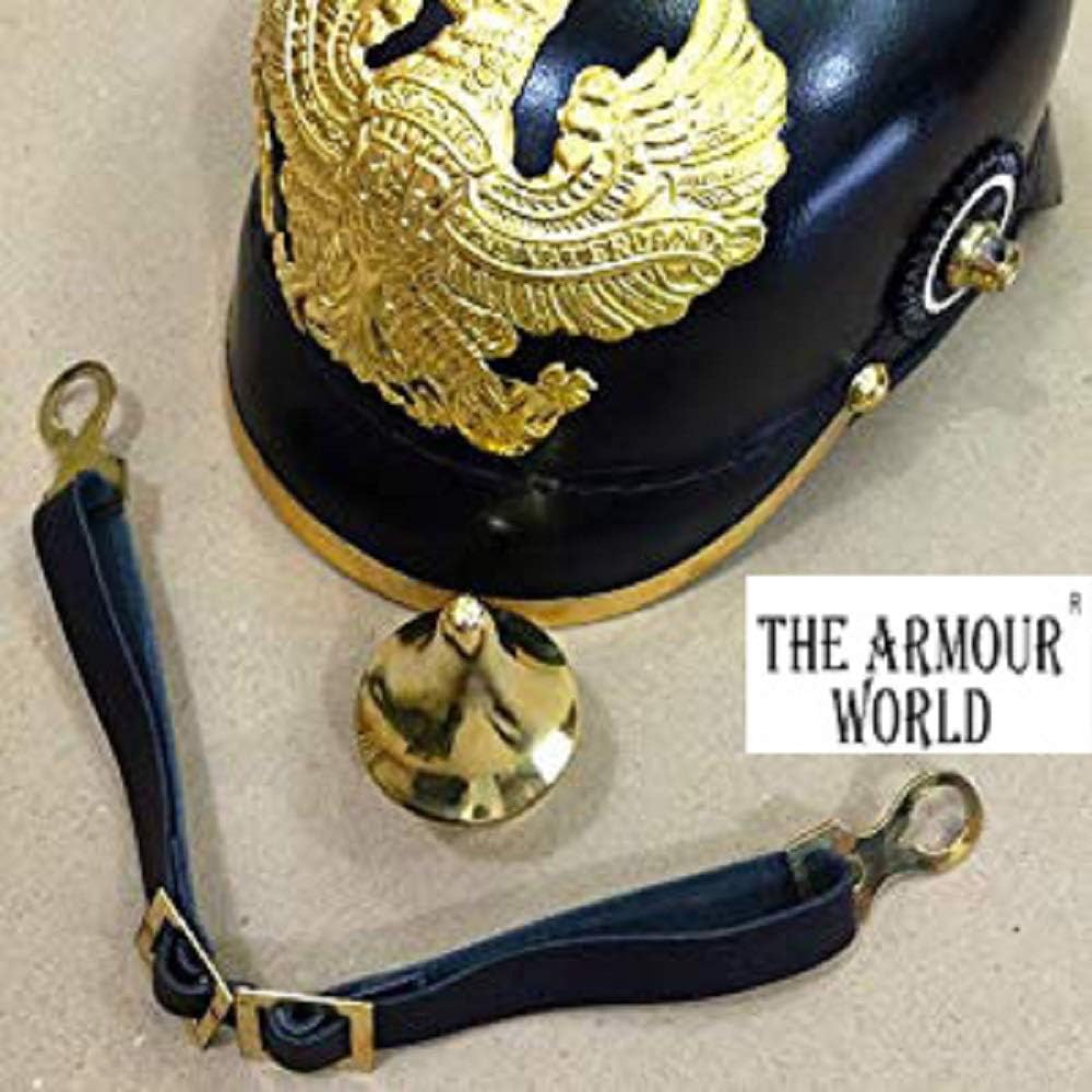 Leather Brass Spiked Military Helmet M7141
