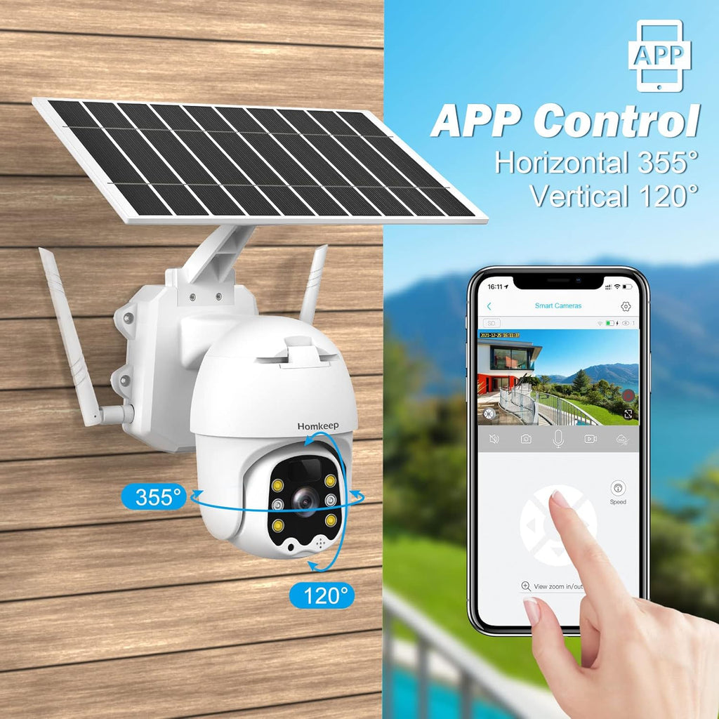 1080P Wireless WiFi Solar Security Camera with Night Vision W95238