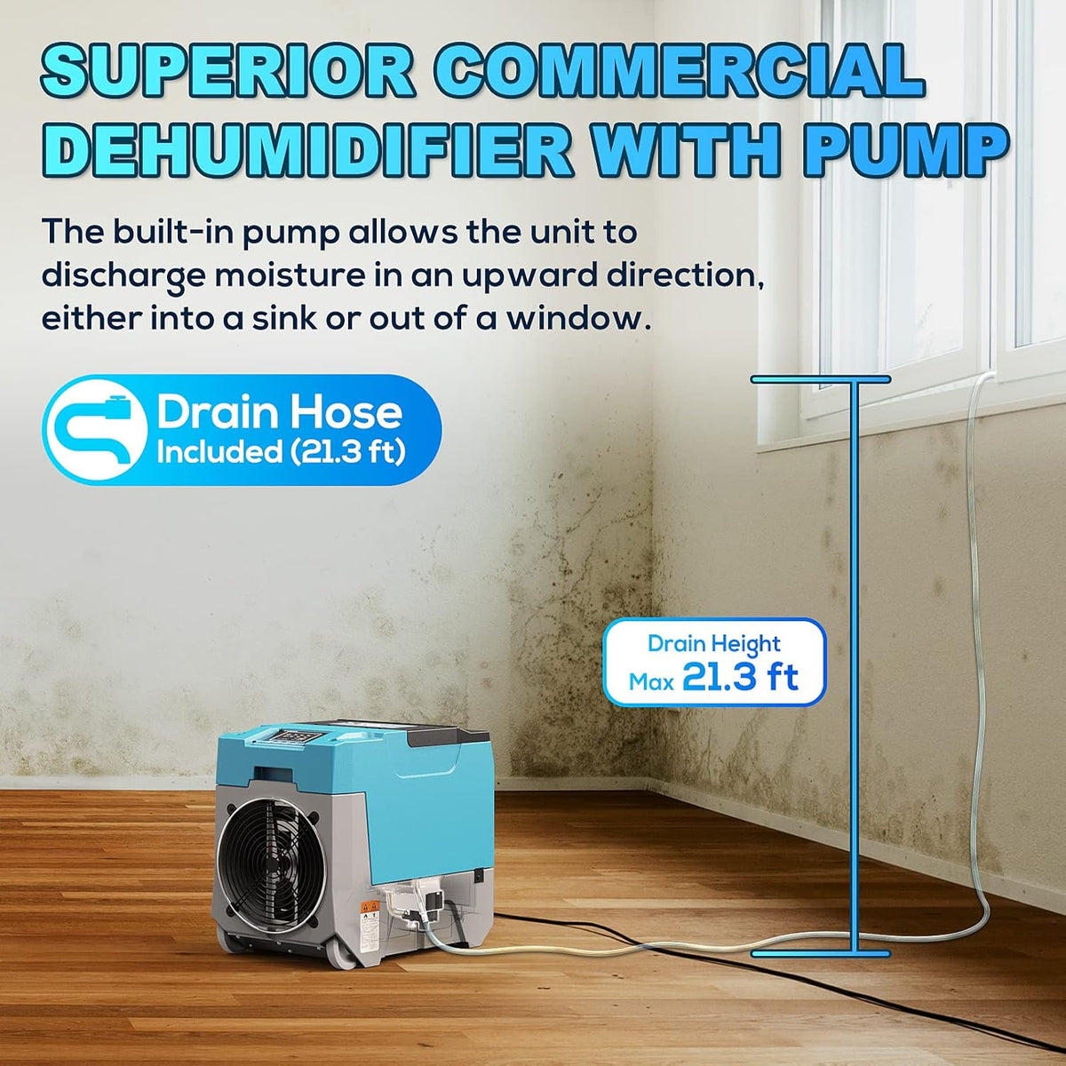 180PPD Commercial Dehumidifier with Pump D745351