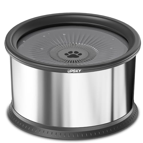 6.5L Stainless Steel No Spill Dog Water Bowl with Anti-Slip Mat L1485