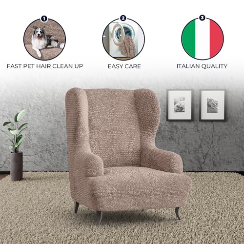 Blue Wingback Chair Slipcover U823096