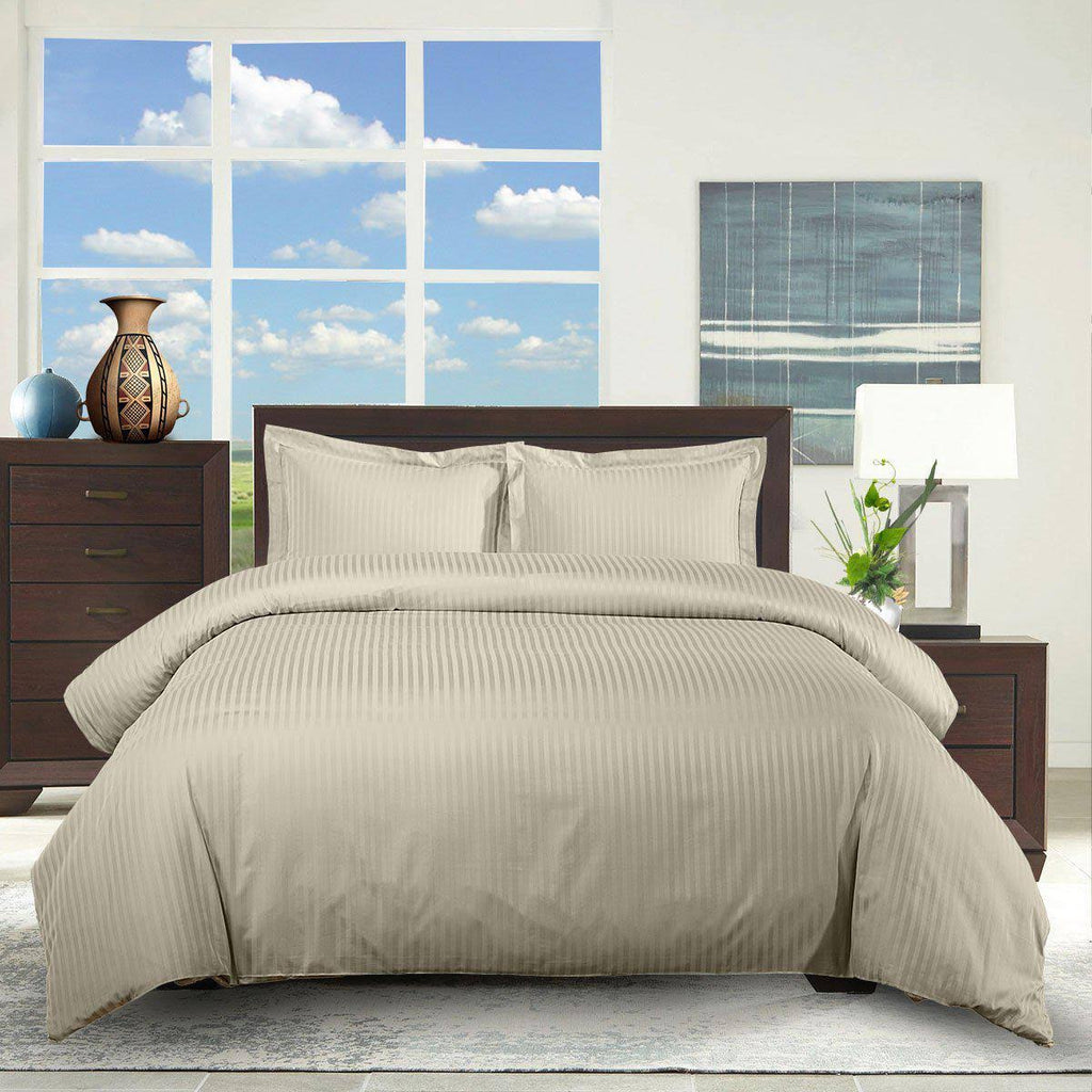 Striped 100% Cotton Duvet Cover Set King/Calking T276