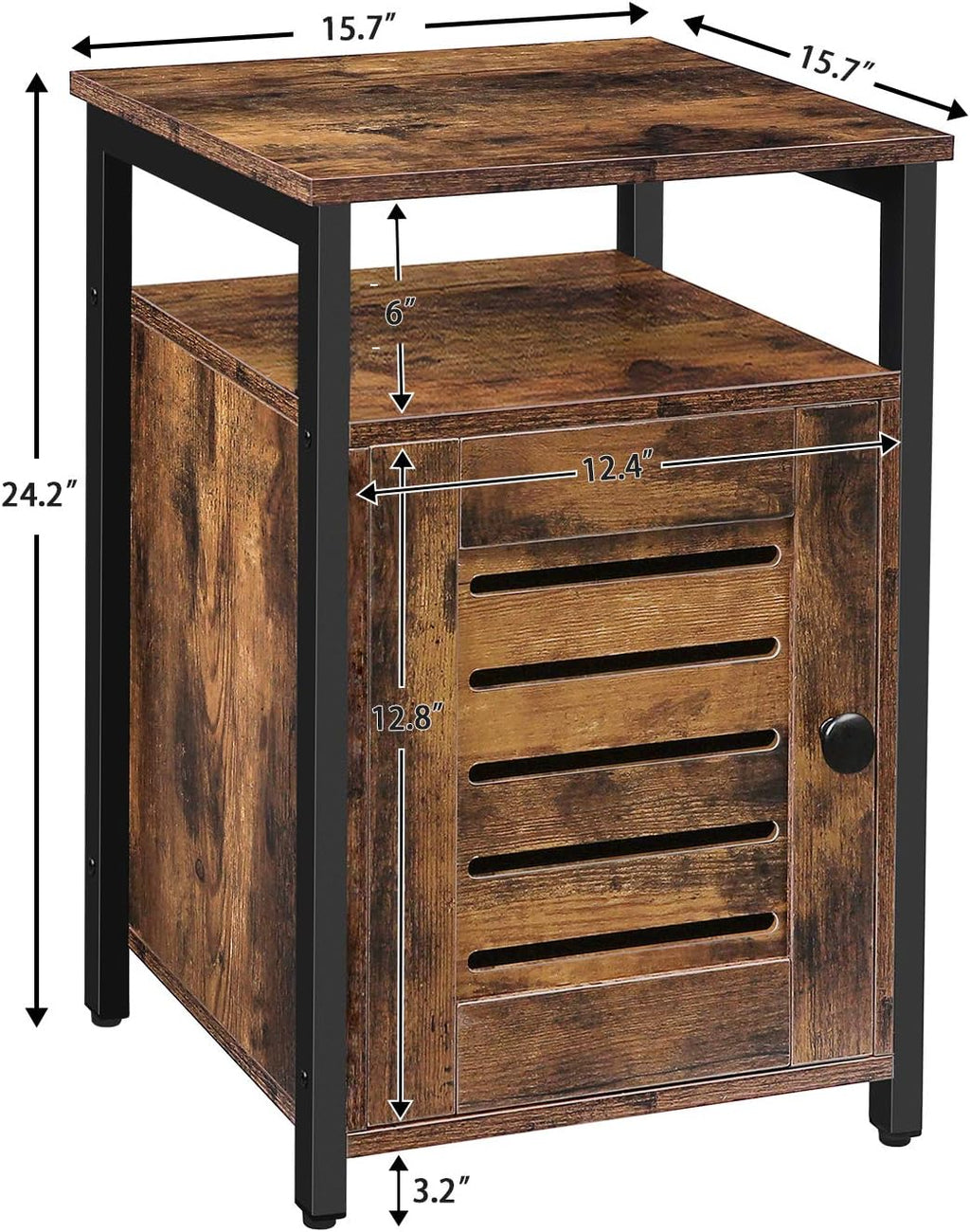 Set of 2 Wood Nightstand with Storage L8540