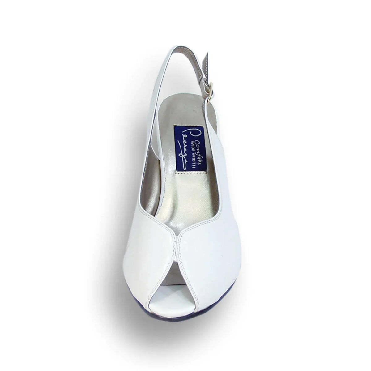 Wide Width Leather Slingback Pumps F46331